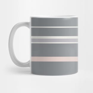 A fabulous amalgam of Very Light Pink, Grey, Gray (X11 Gray) and Light Grey stripes. Mug